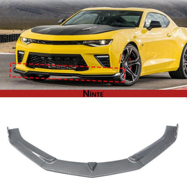 NINTE Front Lip for 2016 - 2021 Chevrolet Camaro SS / 19 - 21 LS LT RS 3 Pieces Front Bumper Lip Spoiler Splitters - NINTE