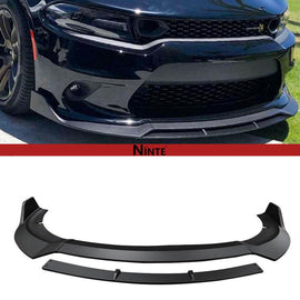 NINTE Front Lip For 2015 - 2023 Dodge Charger SRT Scat Pack Front Bumper Splitter 4 PCs - NINTE