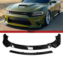 Charger l'image dans la galerie, NINTE Front Lip For 2015 - 2023 Dodge Charger SRT Scat Pack Front Bumper Splitter 4 PCs - NINTE