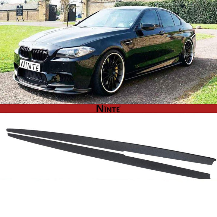 NINTE Side Skirts For 2011 - 2016 BMW 5 Series F10 F11 M Sport M5 ABS Side Extension Panel Splitter - NINTE