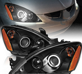 [CCFL Halo] 2004-2007 Mitsubishi Lancer Black Projector Headlights Pair