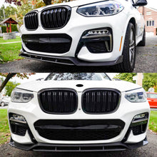 Cargar imagen en el visor de la galería, NINTE Front Lip For 2018-2021 BMW G01 X3 G02 X4 M-Sport Carbon Fiber Painting
