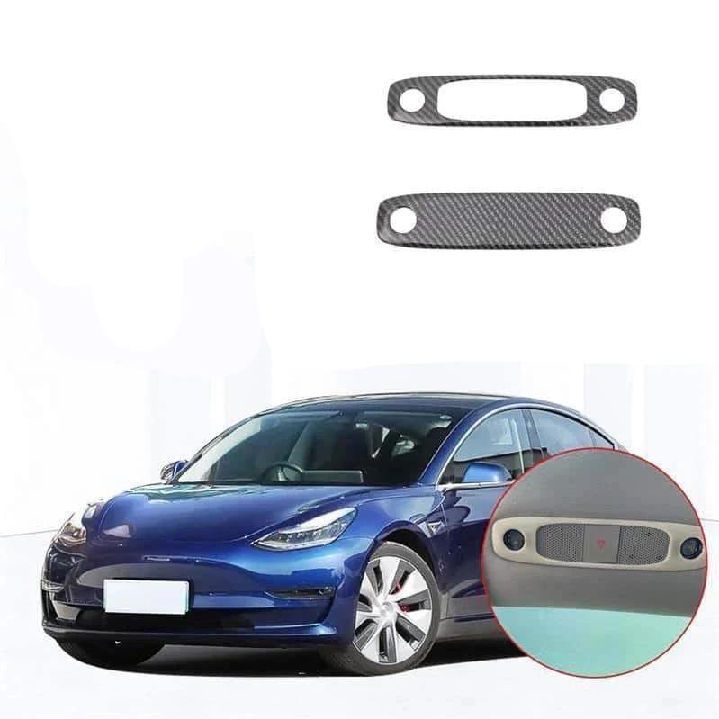 NINTE Tesla Model 3 2017-2019 Front Plus Rear Seat Upper Roof Reading Lights Lamp Cover - NINTE