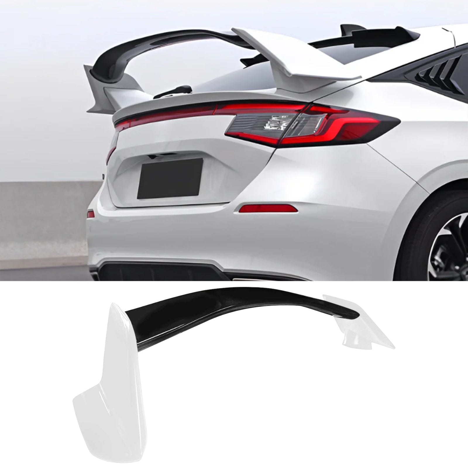 NINTE For 2022-2024 11th Honda Civic Hatchback Rear Spoiler ABS Trunk Wing Spoiler