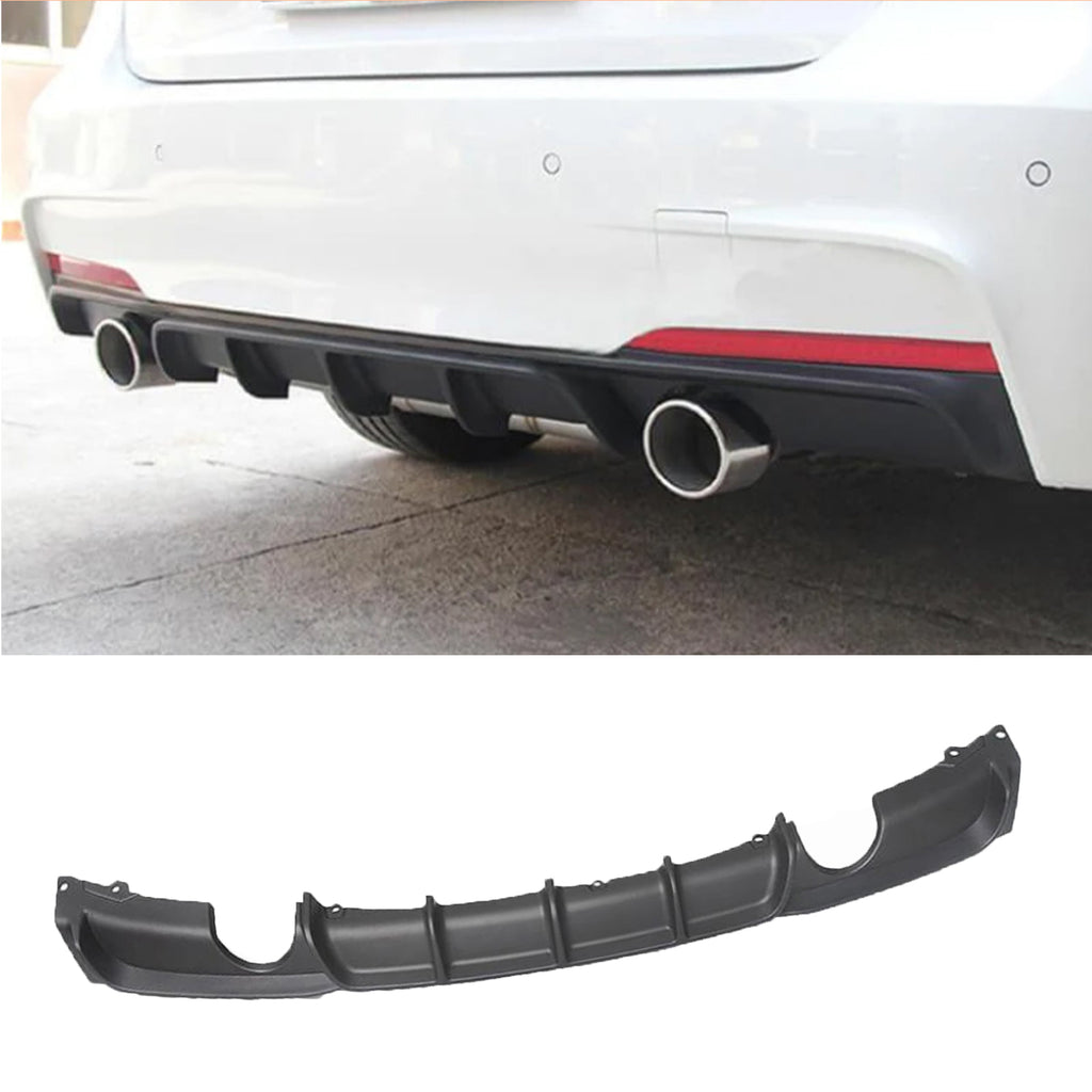 NINTE Rear Diffuser For 2012-2018 BMW 3 Series F30 M Sport Lower Bumper Diffuser Rear Lip Spoiler