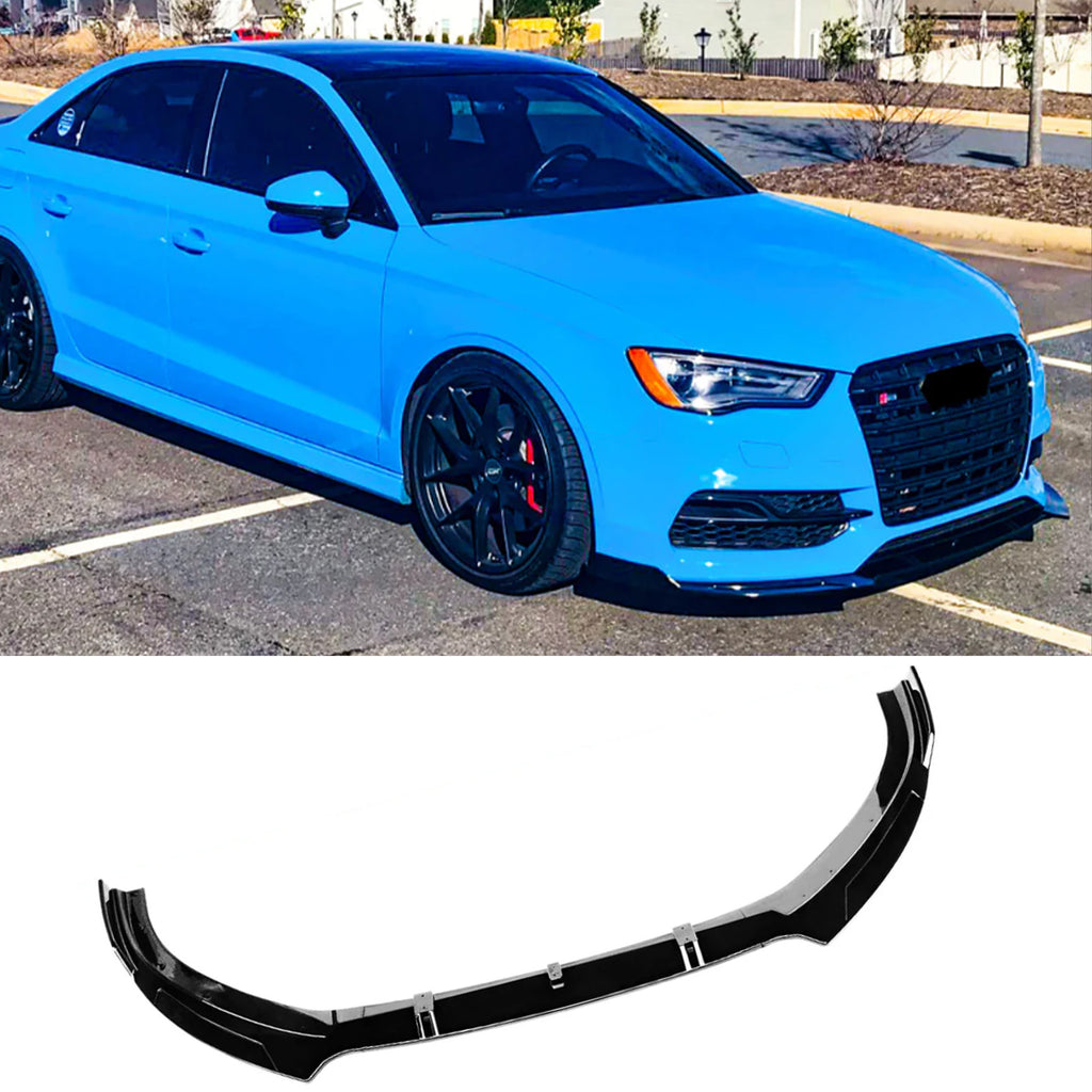 NINTE Front Bumper Lip For 2014-2016 Audi S3 A3 S Line Painted Spoiler Splitter