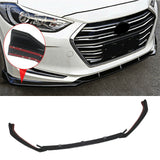 NINTE Front Bumper Lip For Hyundai Elantra 2017 2018 Gloss Black Splitter