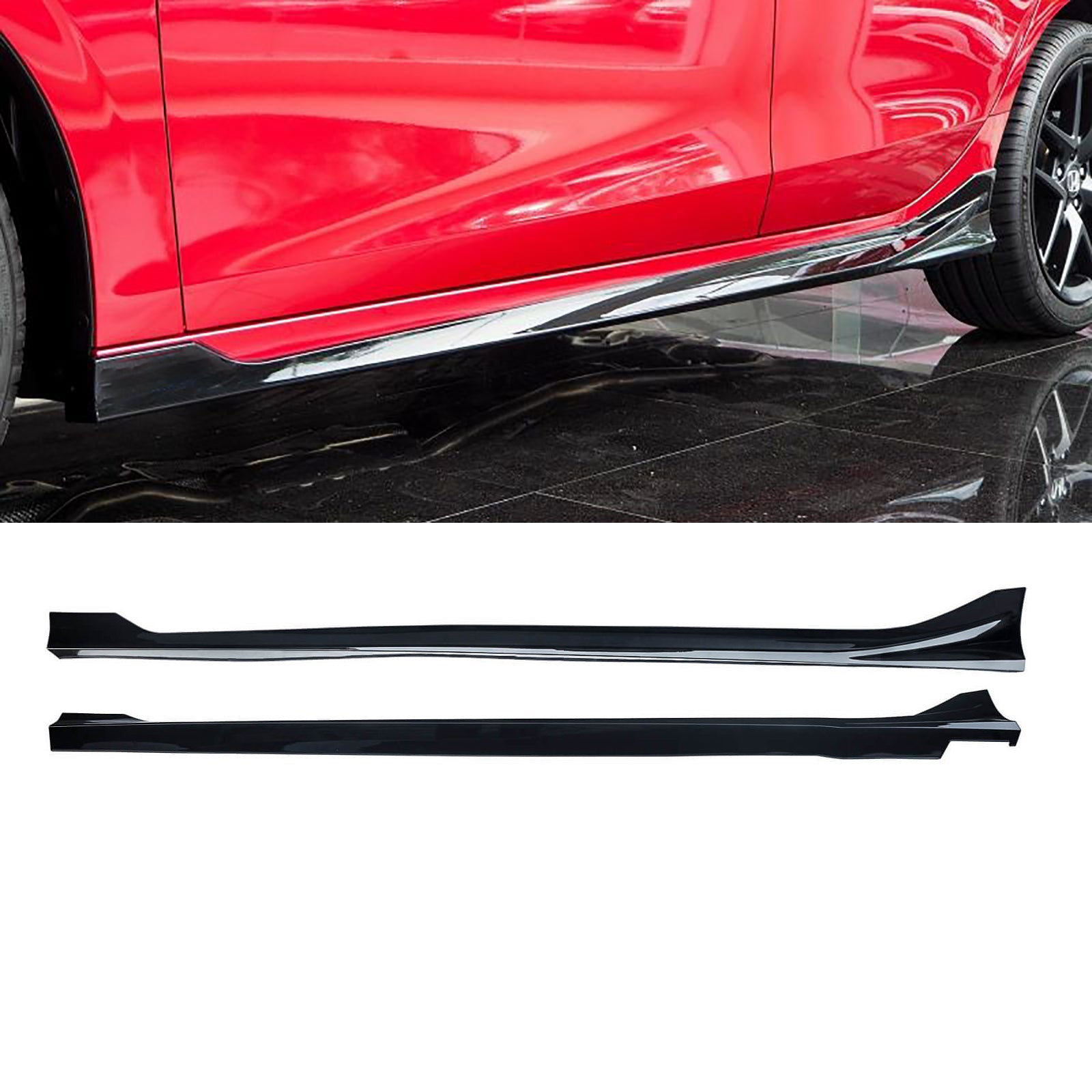 NINTE For 2022-2025 Honda Civic 11th Gen Side Skirts ABS Side Rocker Panel Extension Lips