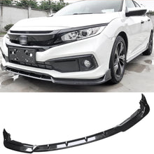 Load image into Gallery viewer, NINTE Front Lip Fits 2019-2021 Honda Civic Sedan 10th Gen FC1/FC2/FC5 Facelift 3 Pieces PP Painted Front Bumper Lip Splitter