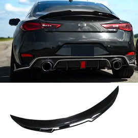 NINTE For 2017 - 2023 Infiniti Q60 ABS Rear Spoiler PSM Style Trunk Spoiler Wing - NINTE