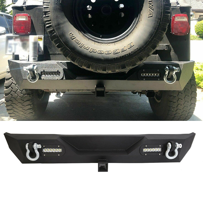 NINTE Rear Bumper For 1987-2006 Jeep Wrangler TJ YJ 