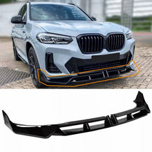 Load image into Gallery viewer, NINTE For 2022-2025 BMW G01 X3 G02 X4 LCI M Sport Front Lip MP Style Gloss Black Front Bumper Lip