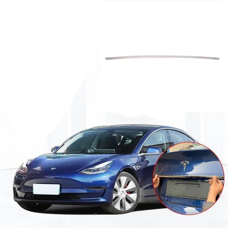 Ninte Tesla Model 3 2017-2019 Rear Tail Trunk Door Lid & Upper Tailgate Overlay Strip Cover - NINTE