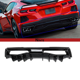 NINTE Rear Diffuser For 2020 - 2025 Chevy Corvette C8 ABS Add - on Gloss Black Lower Bumper Exterior Accessories - NINTE