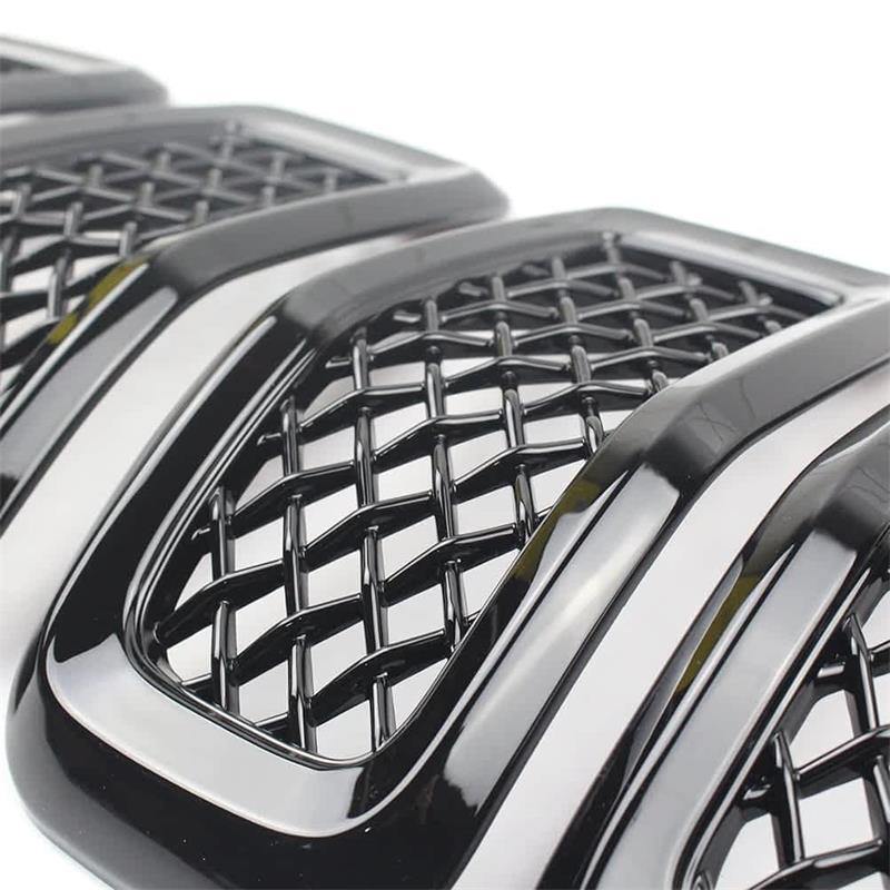 NINTE Jeep Cherokee 2014-2018 7 PCS ABS Gloss Black Chrome Front Mesh Grille Cover - NINTE