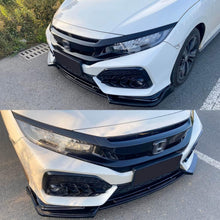 Load image into Gallery viewer, NINTE For 2017-2021 Honda Civic Si FK7 Hatchback ABS 3 Pieces Front Bumper Lip Splitters