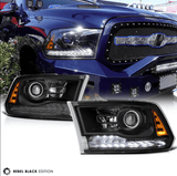 NINTE Headlight For 2013-2018 Dodge Ram 1500 3500 LED DRL Projector Head Lamp