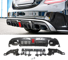 Laden Sie das Bild in den Galerie-Viewer, NINTE Rear Diffuser for 2015-2021 Benz W205 C-Class C63 C63S C43 C43S AMG B Style Rear Bumper Lip