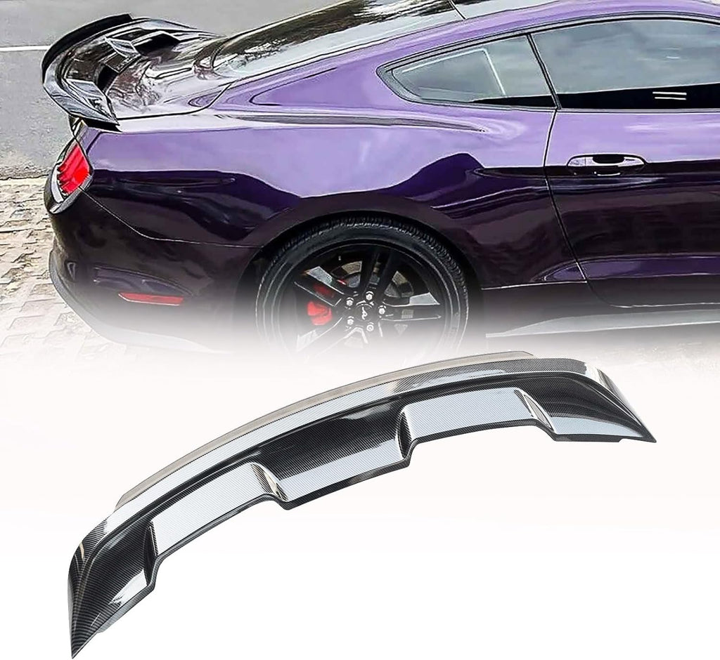 NINTE for Mustang Rear Spoiler Fit for 2015-2023 Ford Mustang Coupe EcoBoost GT V6 V8 Mach 1 Shelby Mustang High Rear Trunk Wing GT500 Style ABS Painted Accessories Exterior