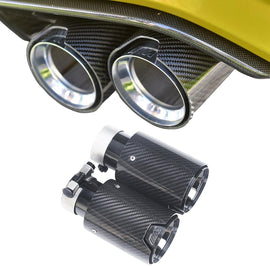 NINTE Exhaust Tip Universal For BMW M Performance Stainless Steel and Glossy Real Car Tail Pipe 2.48“ Inlet 3.6” Outlet 7