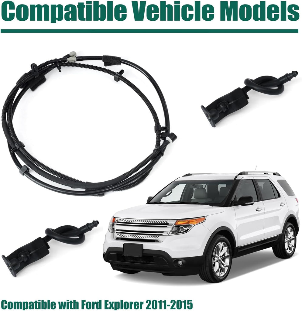 NINTE For Ford Explorer 2011 -2015 Windshield Washer Hose and Wiper Nozzle BB5Z-17A605-A AR3Z-17603-A - NINTE