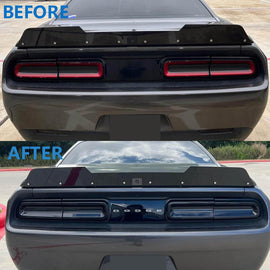 NINTE For 2015 - 2024 Dodge Challenger Accessories Tail Light Covers Rear Guard Trim Kit Exterior Frame Smoked Black 4Pcs - NINTE