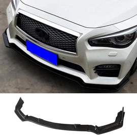 NINTE For 2014 - 2017 Infiniti Q50 Sport Model Front Lip ABS 3 PCS Front Bumper Lip Spoiler Splitter - NINTE