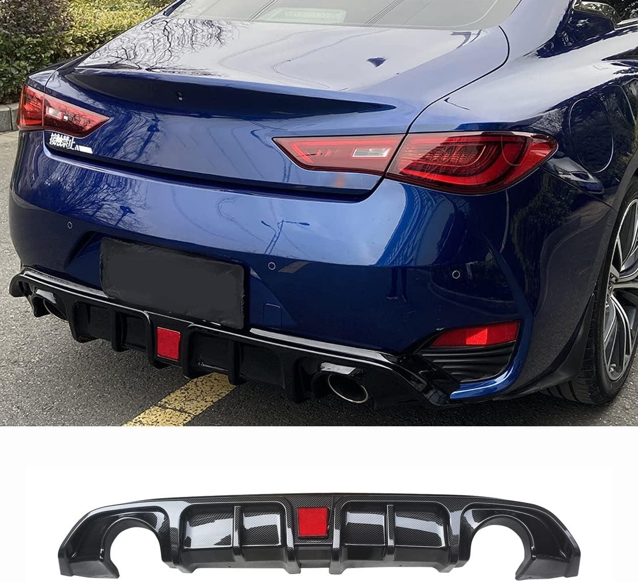 NINTE Rear Diffuser With Brake Light For 2017-2023 Infiniti Q60