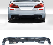 Load image into Gallery viewer, NINTE For 2011-2017 BMW 5-Series F10 F11 535d 535i Rear Diffuser M Sport MP Style Twin Outlet Rear Bumper Lip