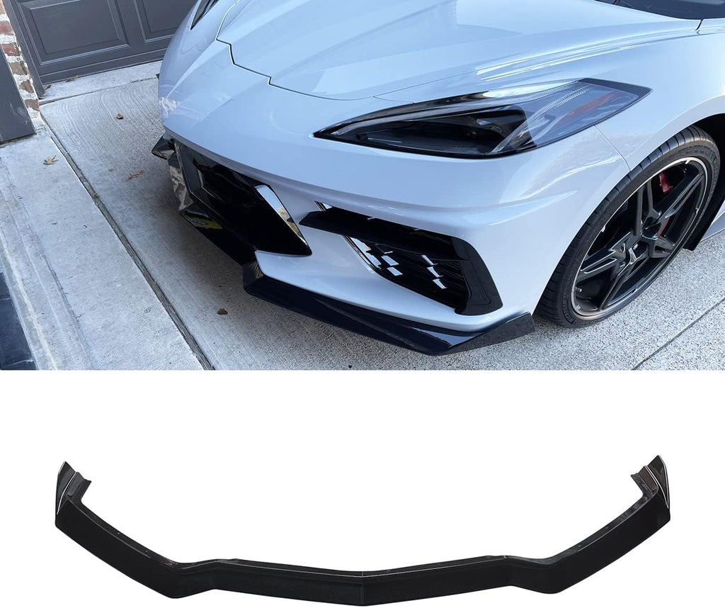 NINTE for C8 Corvette Front Lip Compatible with 2020 2021 2022 2023 2024 2025 Chevy Corvette C8 GM 5VM Style ABS Painted Front Bumper Bodykit Spoiler Splitter