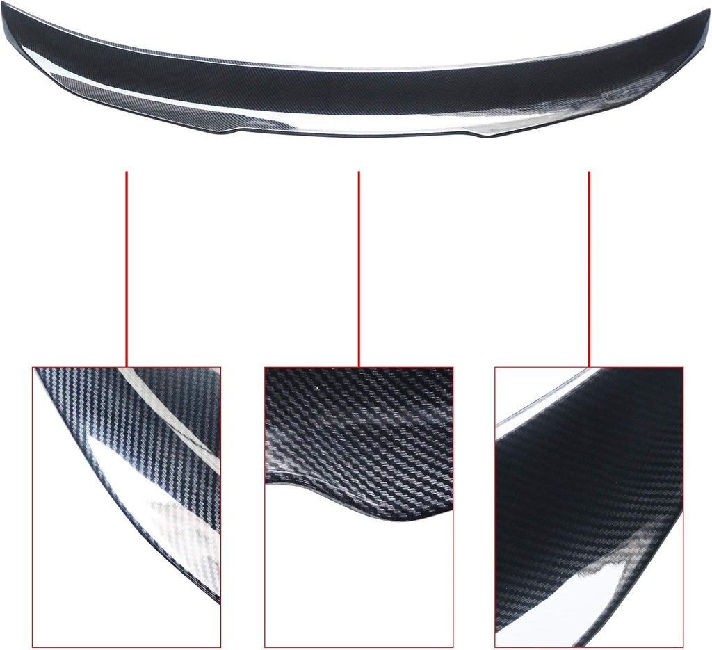 NINTE For 2014-2024 Infiniti Q50 PSM Style Rear Spoiler ABS Trunk Spoiler Wing Splitter