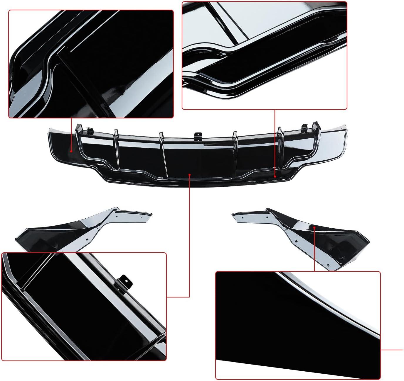 Upside Down Rear Diffuser NINTE Rear Diffuser for 2017-2023 Tesla Model 3 ABS Painted Rear Bumper ...