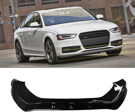 NINTE One - Piece Style For 2013 - 2016 Audi A4 B8.5 Avant Front Lip Gloss Black ABS 1 Piece - NINTE