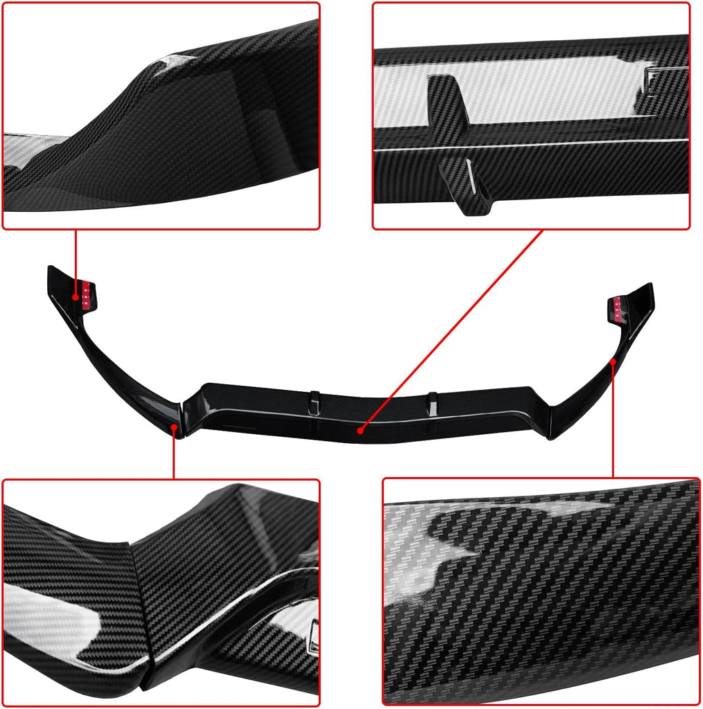 NINTE for W205 Front Lip for 2015-2018 Mercedes Benz C-Class W205 Sport ABS Painted Front Bumper Lip Splitter ABS Painted Chin W205 Extension Accessories