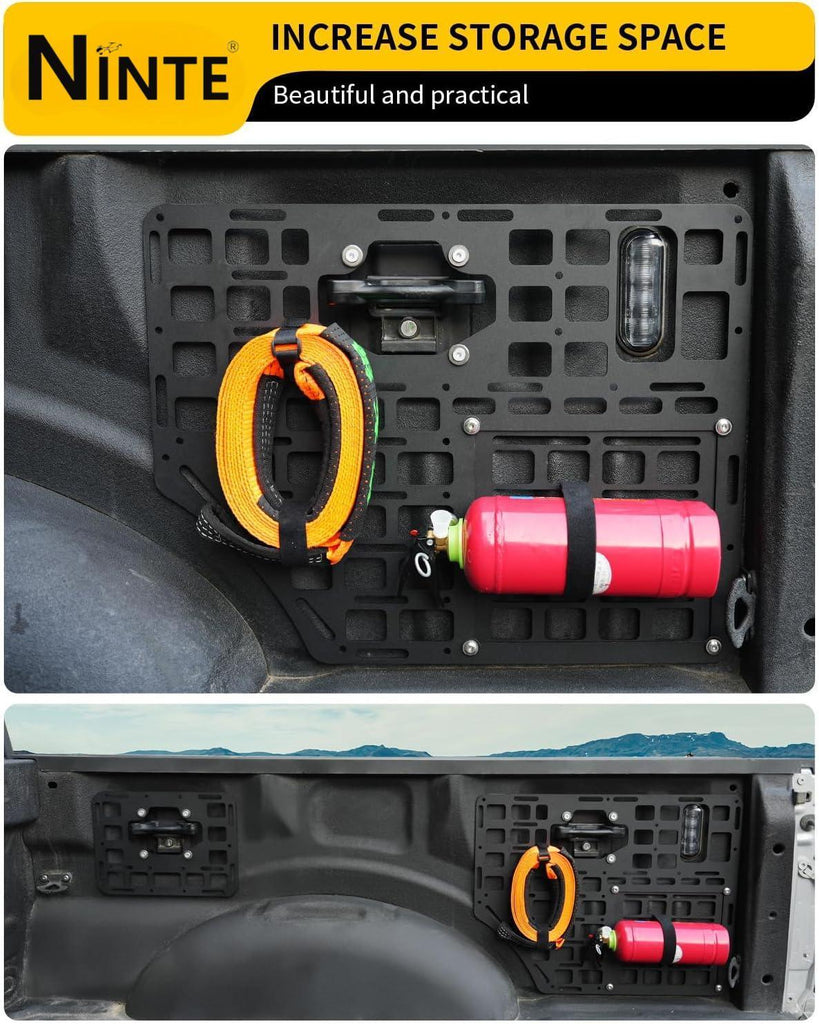NINTE Side Bed Panel For 2015-2025 Ford F150 Side Molle Panel 5.5FT Truck Bed Panel Rear Cargo Storage Shelf for 2024 Ford F-150 Accessories