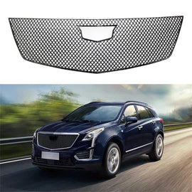 NINTE For 2017 - 2022 Cadillac XT5 Grille cover ABS Front Mesh Grill Protector Gloss Black/Chrome - NINTE