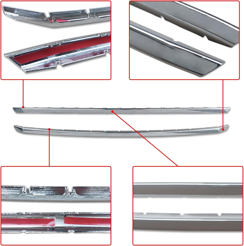 NINTE Grille Covers for Ford F - 150 XL 2018 2019 2020 ABS Chrome Front Grill Overlay Cover Trim 2pcs（NOT The Replacement） - NINTE