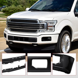 NINTE FOR 2015-2017 Ford F-150 With Fog Light Holes (Black) One-Piece Front Bumper Face Bar Assembly Stronger and More Reliable - NINTE