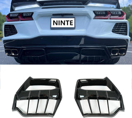 NINTE For 2020 - 2024 Corvette C8 Stingray/Z51/E - Ray Rear Diffuser Rear Lower Bumper Diffuser Lip Spoiler Splitter - NINTE