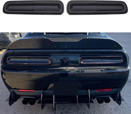 NINTE For 2015 - 2024 Dodge Challenger Accessories Tail Light Covers Rear Guard Trim Kit Exterior Frame Smoked Black 4Pcs - NINTE