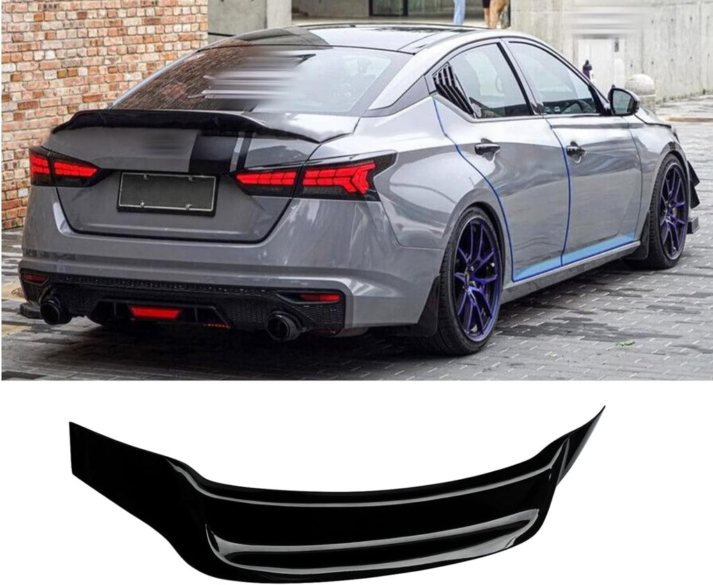 NINTE For 2019-2025 Nissan Altima Sedan S SV SR SL Rear Spoiler ABS Gloss Black R Style Spoiler