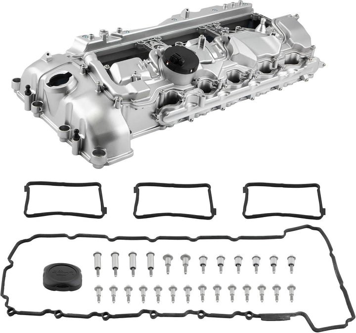 NINTE ALUMINUM Valve Cover with Gasket Cap for BMW 135i 335i 535i 640i 740i X3 X5 N55 11127570292 - NINTE