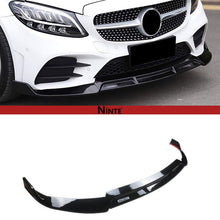 Load image into Gallery viewer, NINTE Front Lip For 2019 - 2021 Benz W205 2019 - 2023 C205 A205 C - Class Sport C300 ABS 3PCs Front Bumper Splitters - NINTE