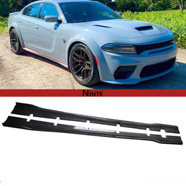 NINTE Side Skirts For 2020 - 2023 Dodge Charger Widebody Rocker Panel Extension Lip Body Kits - NINTE
