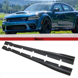 NINTE Side Skirts For 2020 - 2023 Dodge Charger Widebody Rocker Panel Extension Lip Body Kits - NINTE