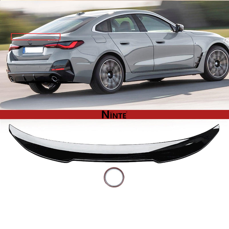 NINTE Rear Spoiler For 2022-2024 BMW 4 Series Gran Coupe G26 4-Door i4  PSM Style Trunk Spoiler Wing ABS