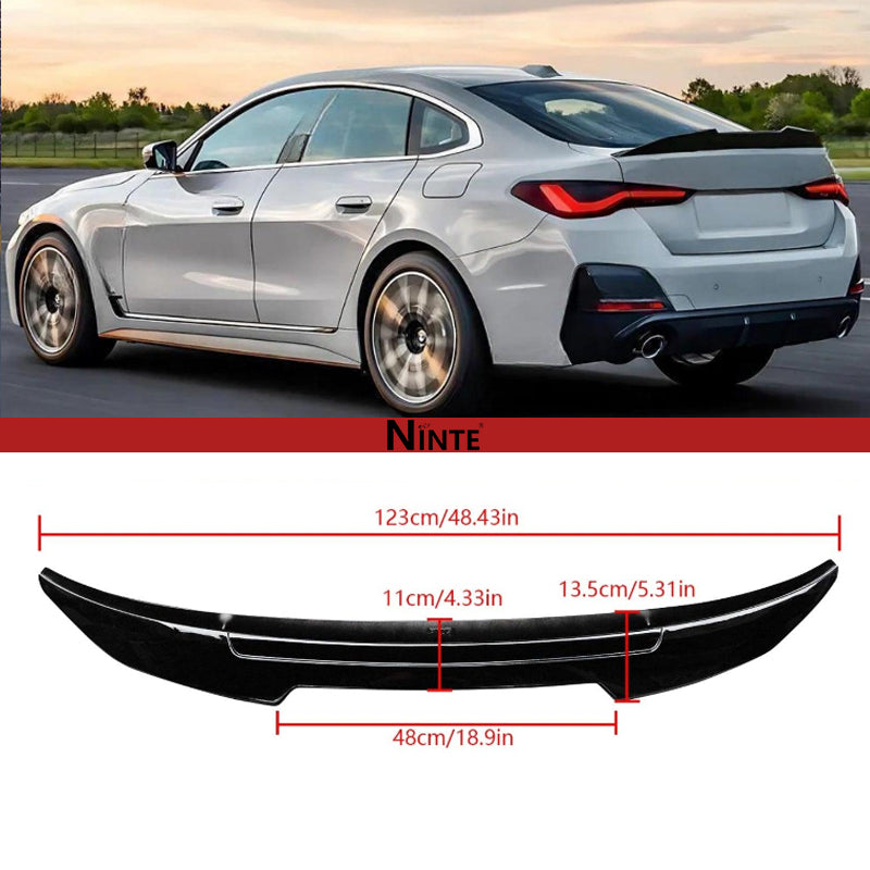 NINTE Rear Spoiler For 2022-2024 BMW 4 Series Gran Coupe G26 4-Door i4  PSM Style Trunk Spoiler Wing ABS