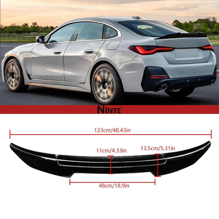 NINTE Rear Spoiler For 2022 - 2024 BMW 4 Series Gran Coupe G26 4 - Door i4 PSM Style Trunk Spoiler Wing ABS - NINTE