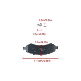 NINTE For 2013 - 2018 Ram 1500 2007 - 2009 Dodge Durango Aspen w/Hardware Front Ceramic Brake Pads - NINTE
