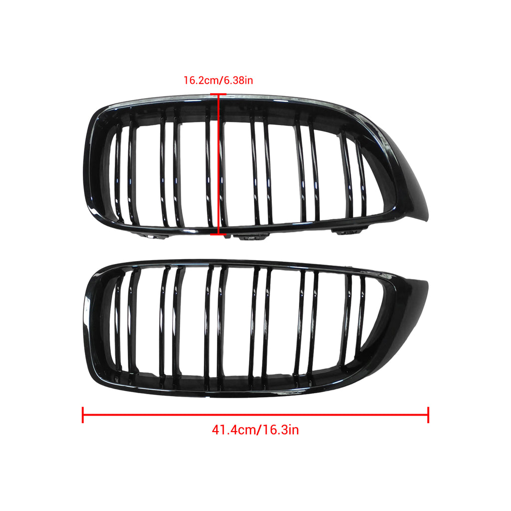 NINTE For 2014-2017 BMW 4 Series F32 F33 F36 F82 M4 Grille Dual Slats Grill Replacement